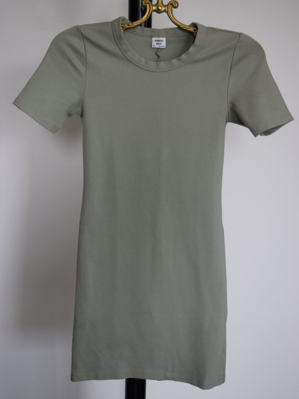 Aritzia Sunday Best Sage Green T-Shirt Dress